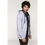 KA466-Hanorac-cu-gluga-de-barbat-Kariban-CONTRAST-Black-Red