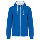 KA466 - Hanorac cu gluga de barbat Kariban CONTRAST [Light Royal Blue/White]