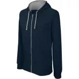 KA466-Hanorac-cu-gluga-de-barbat-Kariban-CONTRAST-Navy-Fine-Grey