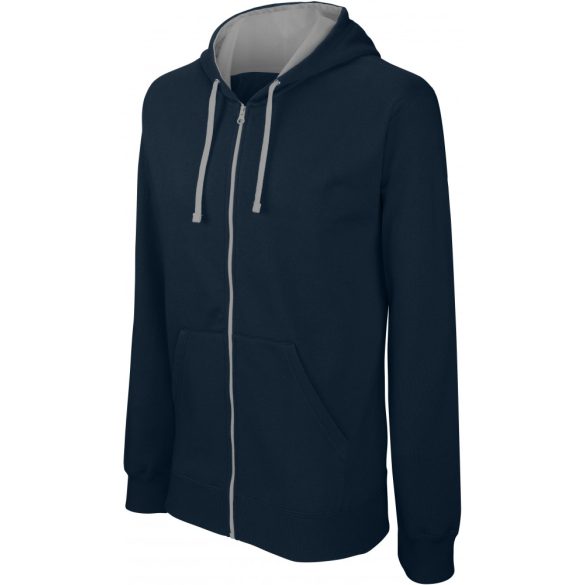 KA466-Hanorac-cu-gluga-de-barbat-Kariban-CONTRAST-Navy-Fine-Grey
