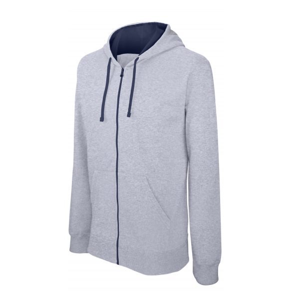 KA466-Hanorac-cu-gluga-de-barbat-Kariban-CONTRAST-Oxford-Grey-Navy