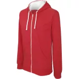 KA466-Hanorac-cu-gluga-de-barbat-Kariban-CONTRAST-Red-White
