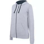 KA467-Hanorac-cu-fermoar-de-dama-Kariban-CONTRAST-Oxford-Grey-Navy