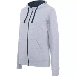 KA467-Hanorac-cu-fermoar-de-dama-Kariban-CONTRAST-Oxford-Grey-Navy