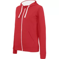 KA467-Hanorac-cu-fermoar-de-dama-Kariban-CONTRAST-Red-White