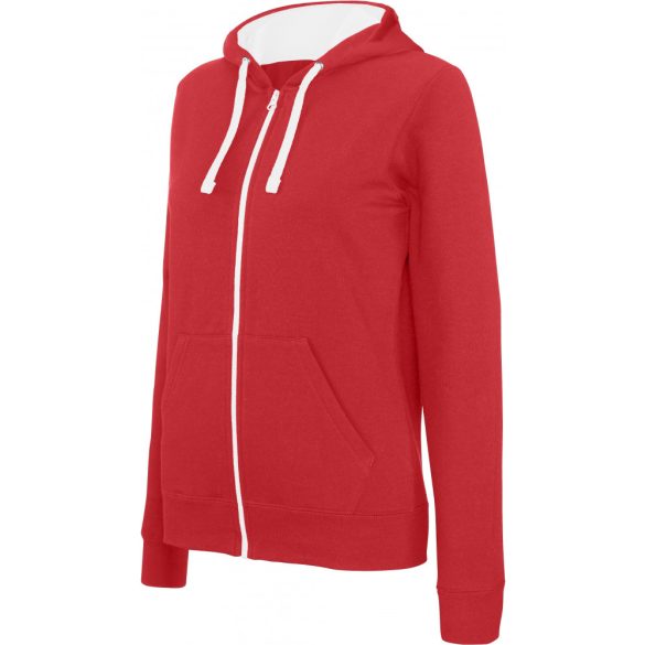 KA467-Hanorac-cu-fermoar-de-dama-Kariban-CONTRAST-Red-White