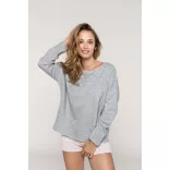 KA471-Hanorac-de-dama-Kariban-OVERSIZED-Light-Grey-Heather