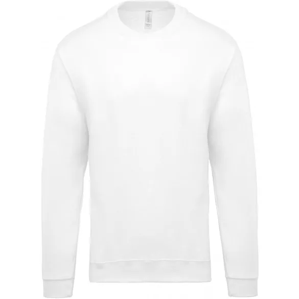 KA474-Hanorac-unisex-Kariban-CREW-NECK-White