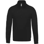 ka478 - Polar cu fermoar la gat KARIBAN - [Black]