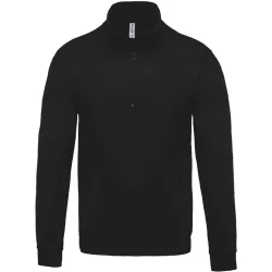 ka478 - Polar cu fermoar la gat KARIBAN - [Black]