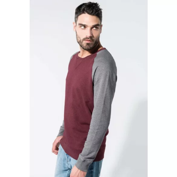 KA491-Bluza-sport-barbati-MENS-TWO-TONE-ORGANIC-SWEATSHIRT-Wine-Heathe