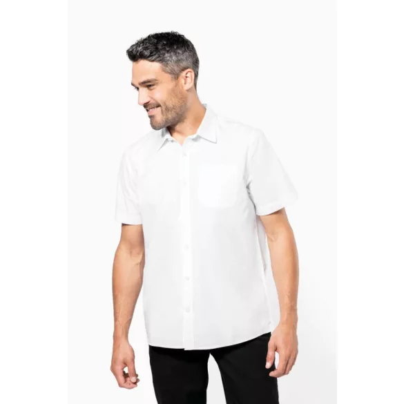 ka543 - Camasa cu maneca scurta adult barbat Kariban Easy Care Cotton - [White]
