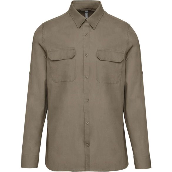 ka590 - Camasa cu maneca lunga barbati KARIBAN Safari - [Light Khaki]