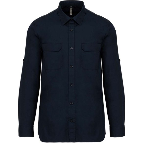 ka590 - Camasa cu maneca lunga barbati KARIBAN Safari - [Navy]