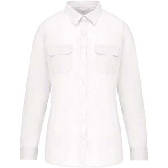 ka591 - Camasa cu maneca lunga dama KARIBAN Safari - [White]