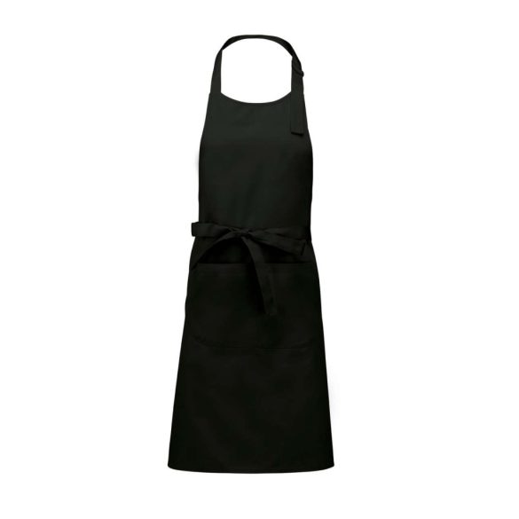 ka890 - Sort din bumbac si poliester cu buzunar - [Black]