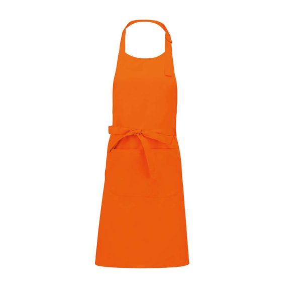 ka890 - Sort din bumbac si poliester cu buzunar - [Orange]