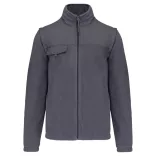 WK9105 - Jacheta fleece cu maneci detasabile unisex Kariban Work [Convoy Grey]