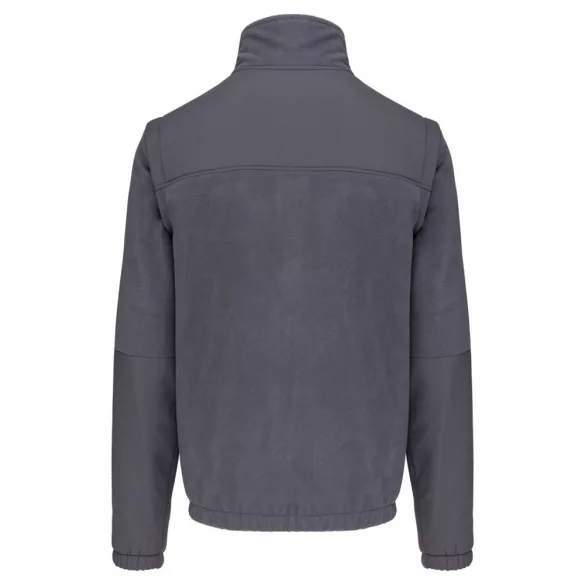 WK9105 - Jacheta fleece cu maneci detasabile unisex Kariban Work [Convoy Grey]