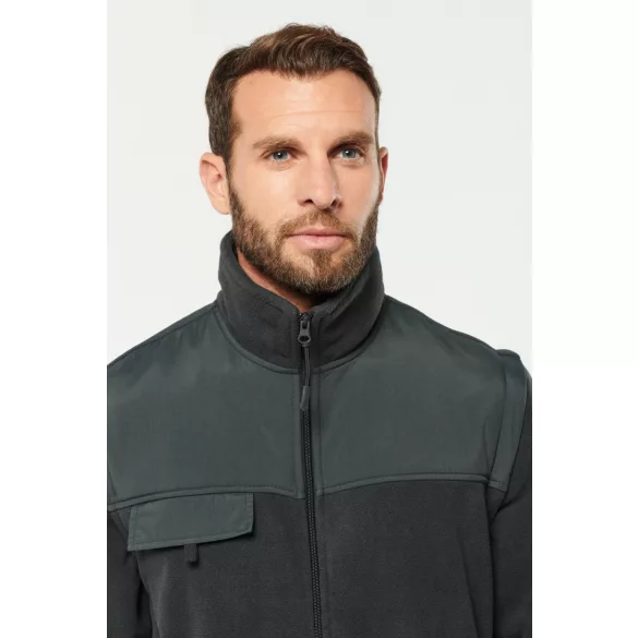 WK9105 - Jacheta fleece cu maneci detasabile unisex Kariban Work [Forest Green]