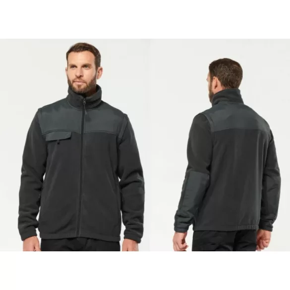 WK9105 - Jacheta fleece cu maneci detasabile unisex Kariban Work [Red]