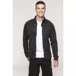 KA9106-Jacheta-cu-fermoar-de-barbat-Kariaban-Dark-Grey-Melange