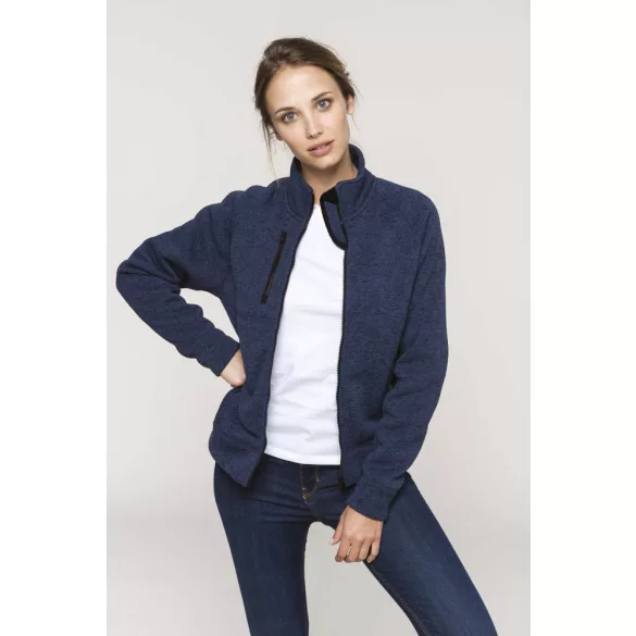 KA9107-Jacheta-cu-fermoar-de-dama-Kariban-Dark-Grey-Melange