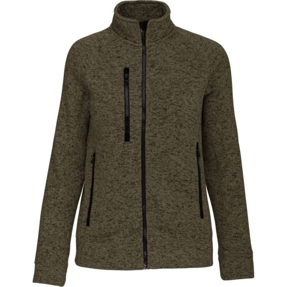 KA9107 - Jacheta cu fermoar de dama Kariban [Dark Khaki Melange]