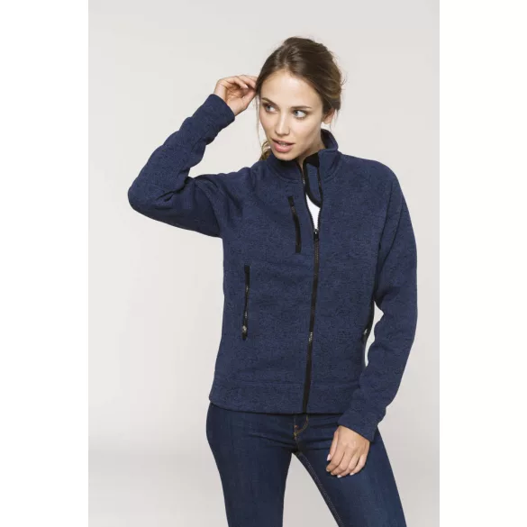 KA9107-Jacheta-cu-fermoar-de-dama-Kariban-Navy-Melange