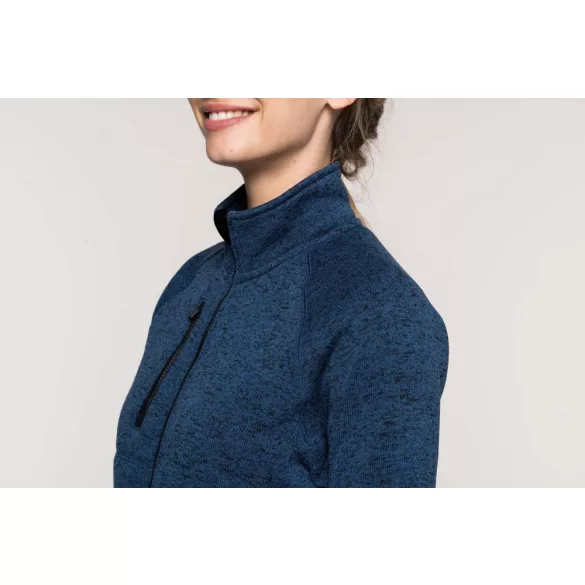 KA9107-Jacheta-cu-fermoar-de-dama-Kariban-Navy-Melange