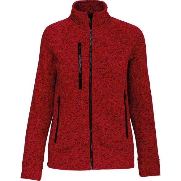 KA9107 - Jacheta cu fermoar de dama Kariban [Red Melange]