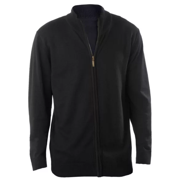 ka961 - Cardigan cu fermoar barbati Kariban [Black]