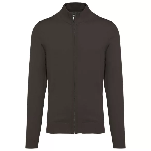 ka961 - Cardigan cu fermoar barbati Kariban [Dark Grey]