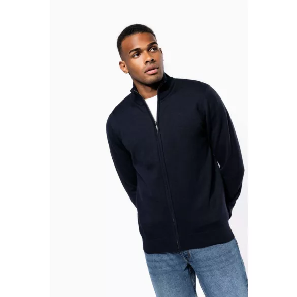 ka961 - Cardigan cu fermoar barbati Kariban [Dark Grey]
