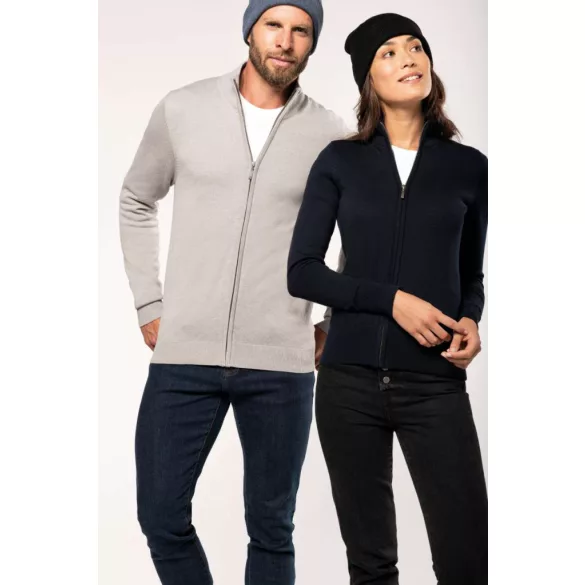 ka961 - Cardigan cu fermoar barbati Kariban [Grey Melange]