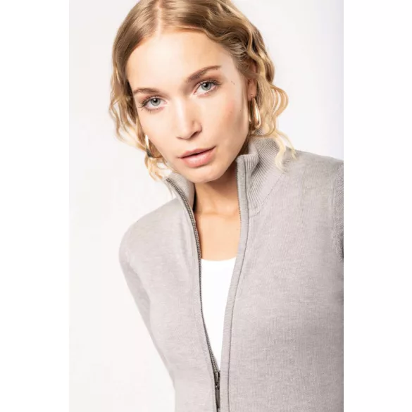 ka962 - Cardigan cu fermoar dama Kariban [Black]