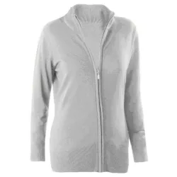 ka962 - Cardigan cu fermoar dama Kariban [Grey Melange]