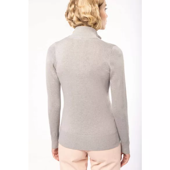ka962 - Cardigan cu fermoar dama Kariban [Grey Melange]