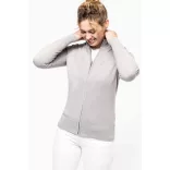 ka962 - Cardigan cu fermoar dama Kariban [Grey Melange]