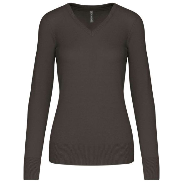 ka966 - Pulover dama V-neck Kariban [Dark Grey]