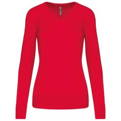 ka966 - Pulover dama V-neck Kariban [Red]