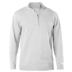   ka970grm - Polar cu fermoar scurt pentru barbati Kariban - [Grey Melange]