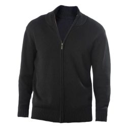   ka971bl - Cardigan cu fermoar pentru barbati Kariban - [Black]