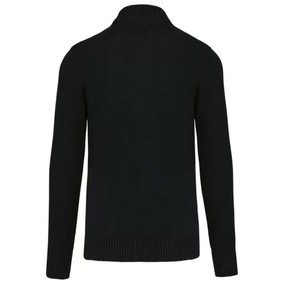 ka971bl - Cardigan cu fermoar pentru barbati Kariban - [Black]