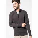 ka971bl - Cardigan cu fermoar pentru barbati Kariban - [Black]