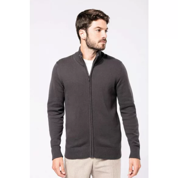 ka971nv - Cardigan cu fermoar pentru barbati Kariban - [Navy]