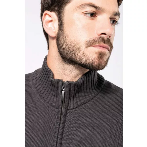 ka971nv - Cardigan cu fermoar pentru barbati Kariban - [Navy]