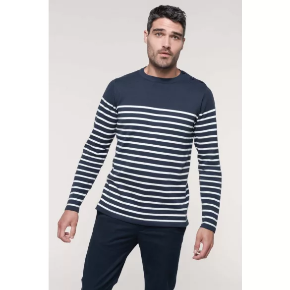 KA989-Bluza-tip-marinar-barbati-MENS-SAILOR-JUMPER-Striped-Navy/Off-Wh