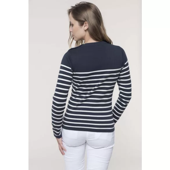 KA990-Bluza-tip-marinar-dama-MENS-SAILOR-JUMPER-Striped-Navy/Off-White