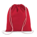 ki0147 - Rucsac cu snur din bumbac - Kimood - [Hibiscus Red]